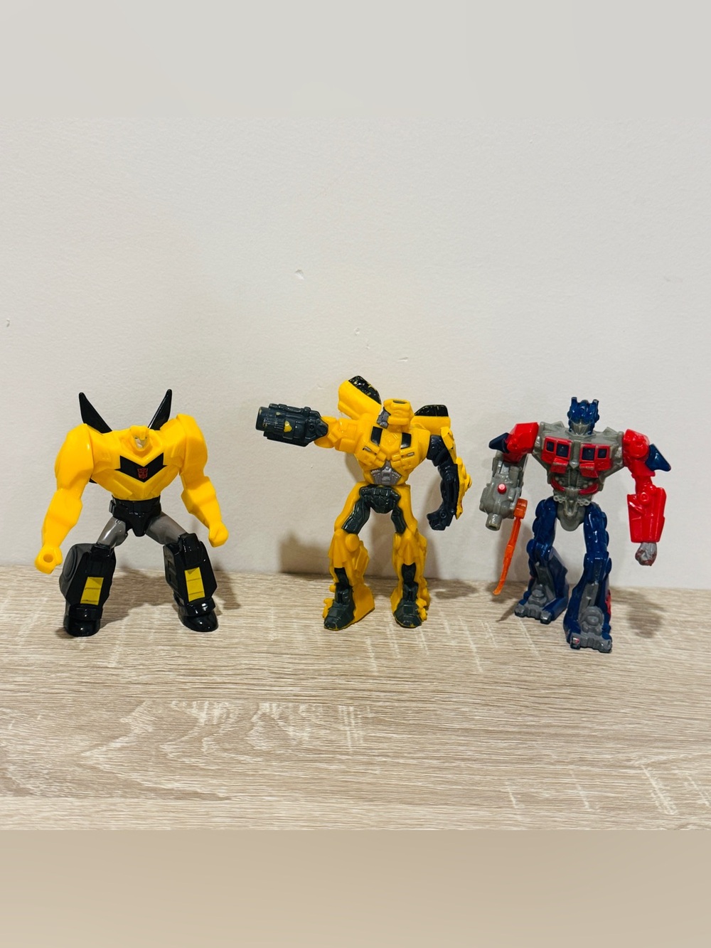 Lot of 3 Transformers Action Figures - Optimus Prime & Bumblebee Mini Figures